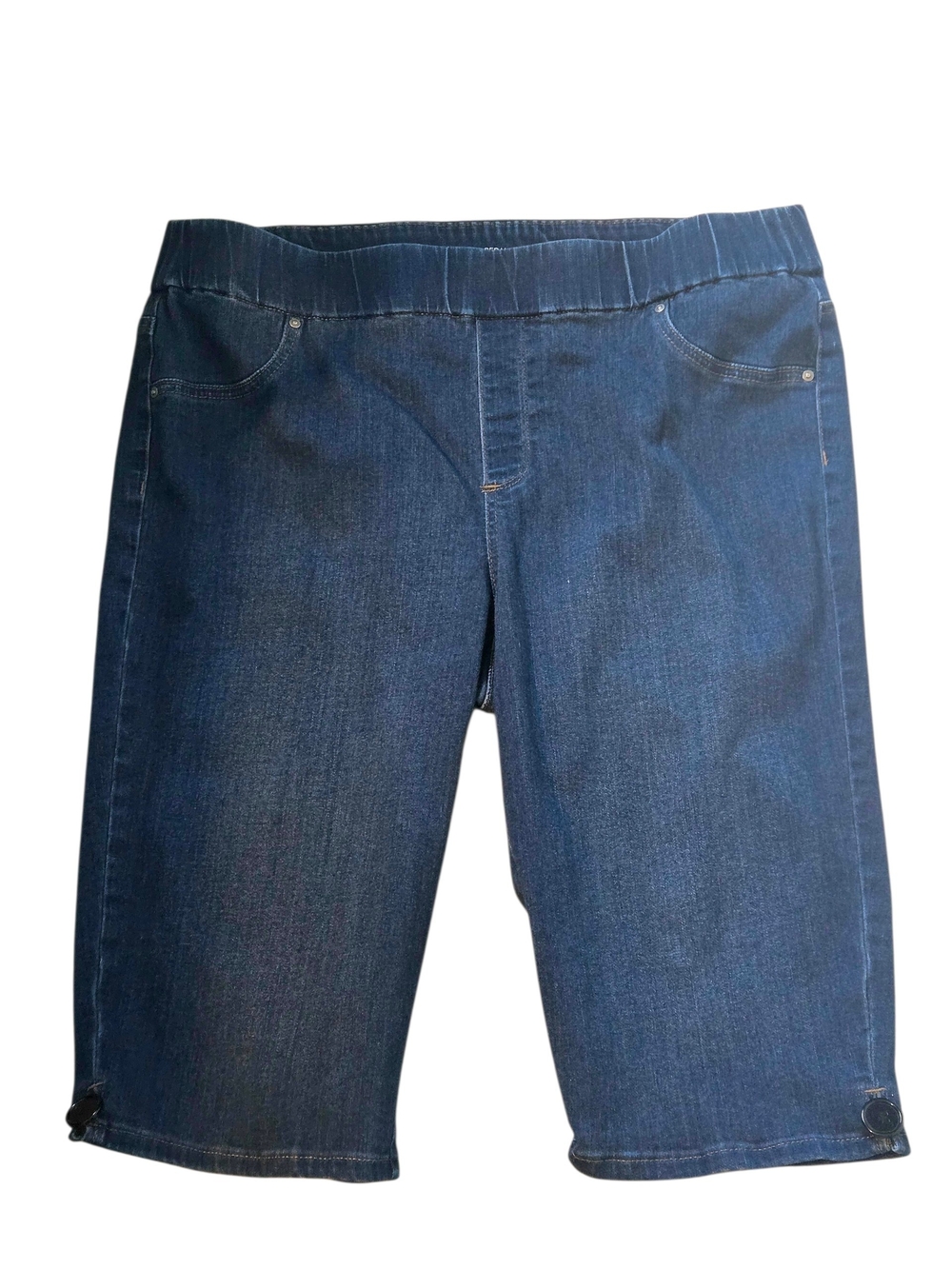 Pull on Jegging Pedal Pushers By Chico (3) Blue Women's Denim Bermuda Shorts